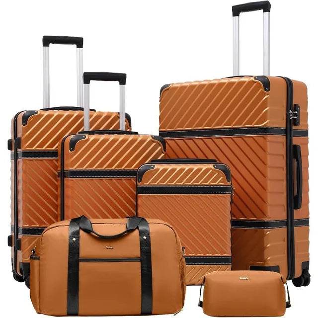 Luggage Set Suitcase Carry On Luggage PC Hardshell Luggage TSA Lock Spinner Wheels Telescopic Handle - MarvelouStoree