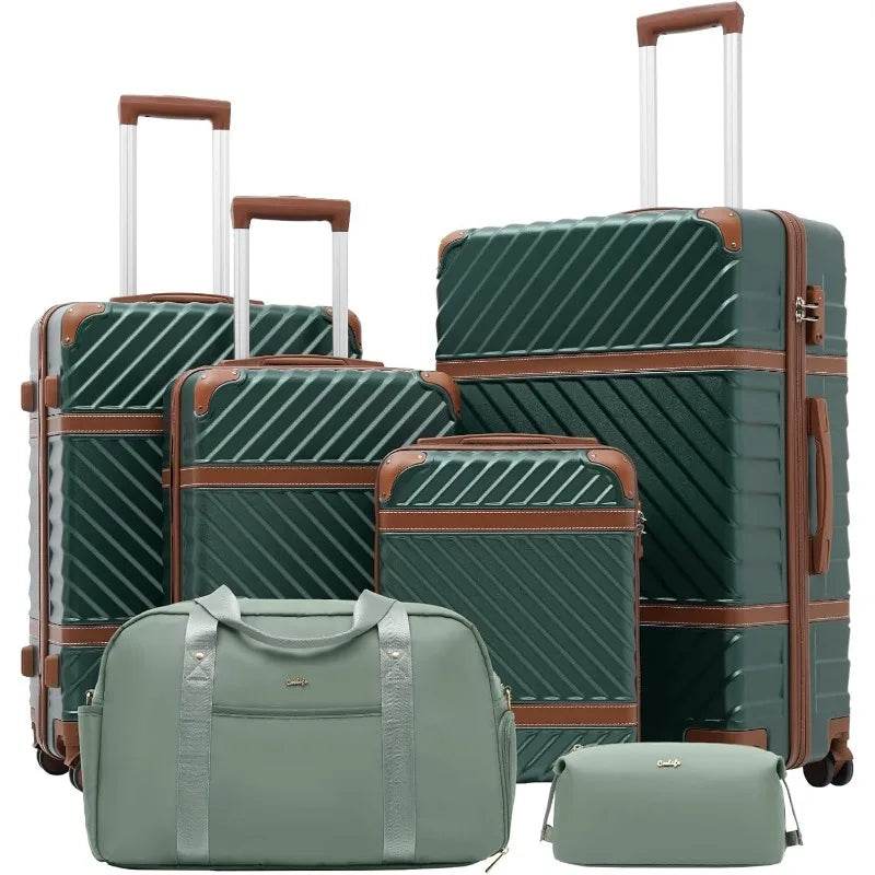 Luggage Set Suitcase Carry On Luggage PC Hardshell Luggage TSA Lock Spinner Wheels Telescopic Handle - MarvelouStoree