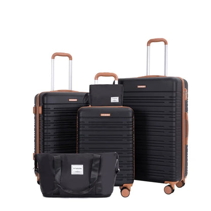 Luggage Sets 5 Piece Suitcases with Double Spinner Wheel,Suitcase Set ABS Hard Case Luggage with TSA Lock,Travel Duffle Bag