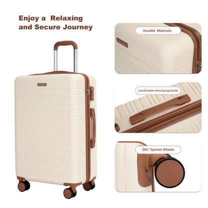 Luggage Sets 5 Piece Suitcases with Double Spinner Wheel,Suitcase Set ABS Hard Case Luggage with TSA Lock,Travel Duffle Bag