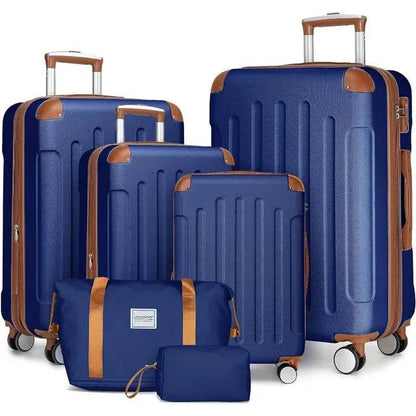 Luggage Sets 6 Piece, Expandable Luggage Set Clearance for Women, Suitcases with Wheels, Hardside Hard Shell Travel Luggage - MarvelouStoree