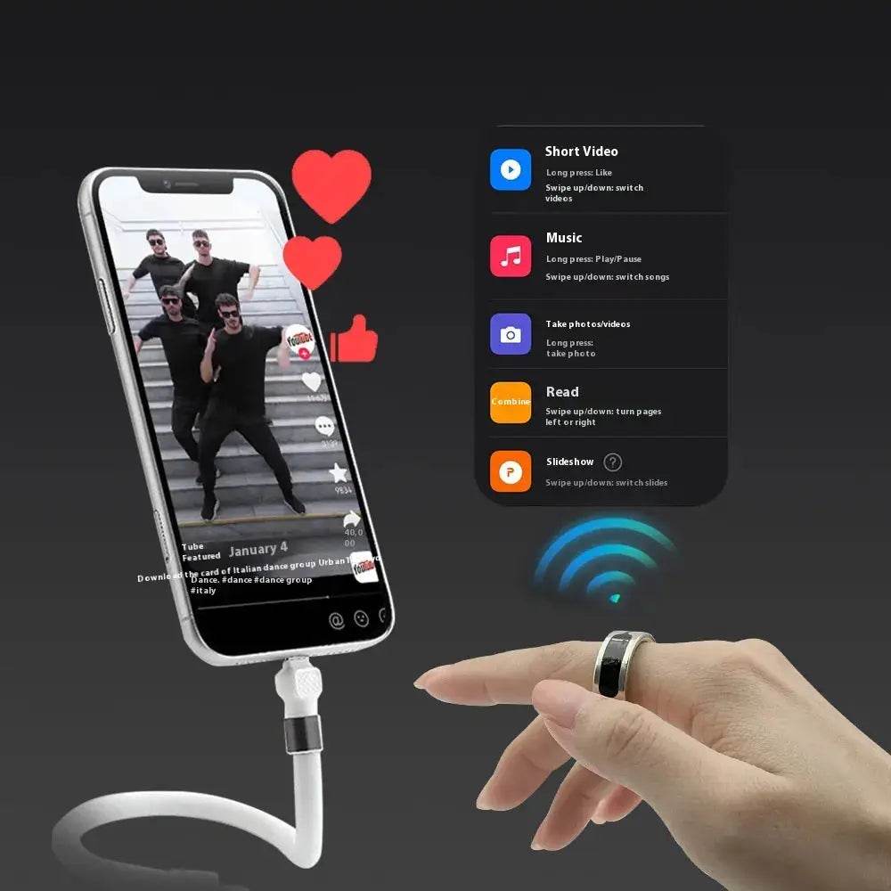 Smart Waterproof Bluetooth Sports Health Ring - MarvelouStoree