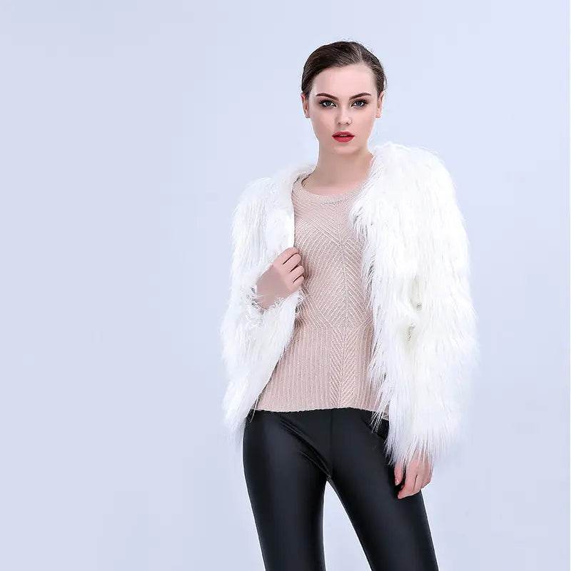 Women Faux Fur Coat Valentine Cosplay - MarvelouStoree