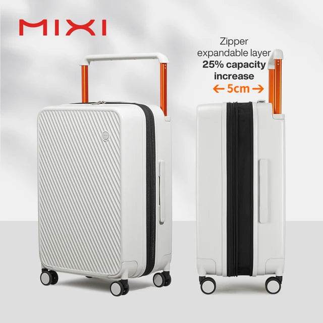 MIXI Expandable Carry On Luggage Lightweight Large Capacity Wide Handle PC Travel Suitcases Spinner Wheels TSA Lock 20 24 Inch - MarvelouStoree