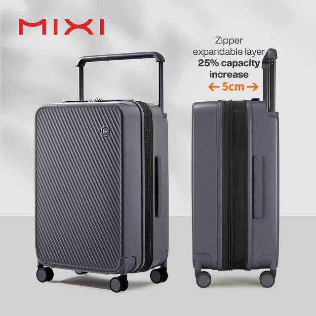 MIXI Expandable Carry On Luggage Lightweight Large Capacity Wide Handle PC Travel Suitcases Spinner Wheels TSA Lock 20 24 Inch - MarvelouStoree