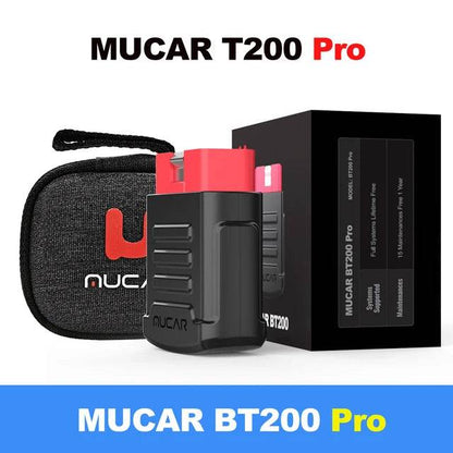 MUCAR BT200/BT200 Pro OBD2 Scanner Diagnostic Tool Bluetooth, Full System Automotive Scan Tool Free Oil/SAS 15 Reset Code Reader - MarvelouStoree