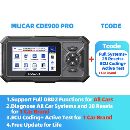 MUCAR CDE900 PRO OBD2 Scanner Diagnostic Scan Tool All System OBDII Car Code Reader for Vehicle 32G Free Update Diagnostic Tools