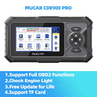 MUCAR CDE900 PRO OBD2 Scanner Diagnostic Scan Tool All System OBDII Car Code Reader for Vehicle 32G Free Update Diagnostic Tools