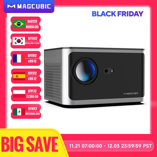 Magcubic 580ANSI Projector Android 11 4K 1080P Wifi6 Voice Control Allwinner H713 Electronic Focus BT5.0 Home Cinema HY350 Pro