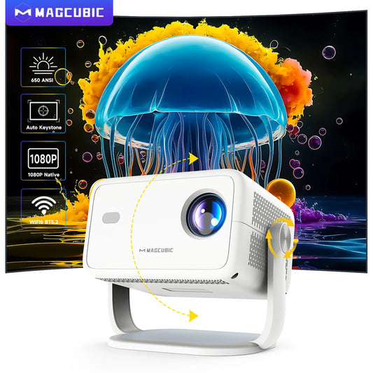 Magcubic 650ANSI L018 Projector 4K Native 1080P Auto Focus & Keystone Correction Android11 BT5.2 WIFI6 360° Portable Home Cinema