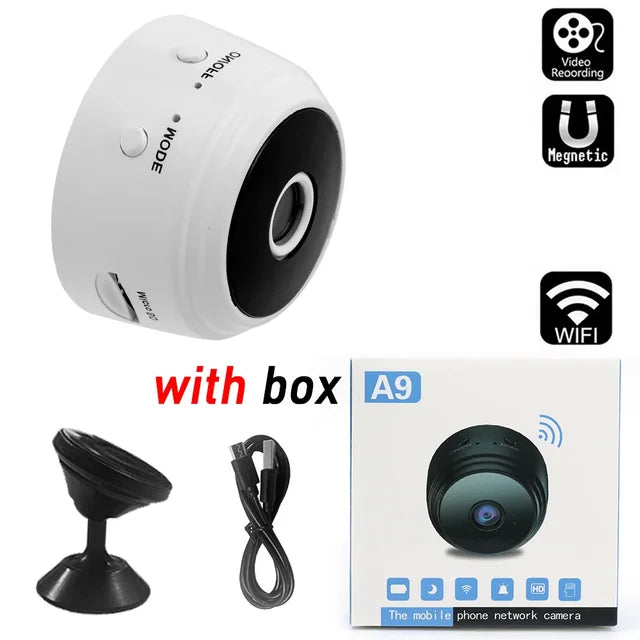 Magnet A9 Mini Wireless Security Camera WiFi 720P HD Mini Voice Cameras for Home Security Battery Operated Surveillance Camera