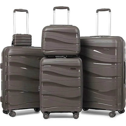 Melalenia Luggage Sets 3 Piece Expandable Suitcase Set, PP Hardshell Suitcase with Spinner Wheels,Lightweight Carry On Luggage - MarvelouStoree