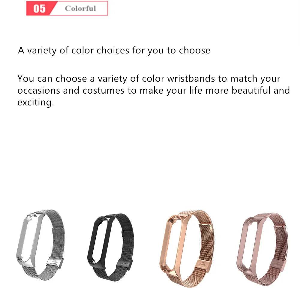 Mi Band 3 Wrist Strap Metal Screwless Stainless Steel For Xiaomi Mi Band 3 Strap Bracelet Miband 3 Wristbands Pulseira Miband3 - MarvelouStoree