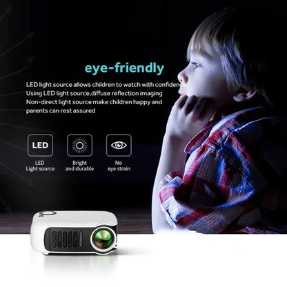 Mini Projector Home Theater Portable 3D LED Video Projector Gaming Projector 4K 1080P Via HD Port Smart TV Box US-Plug B Durable