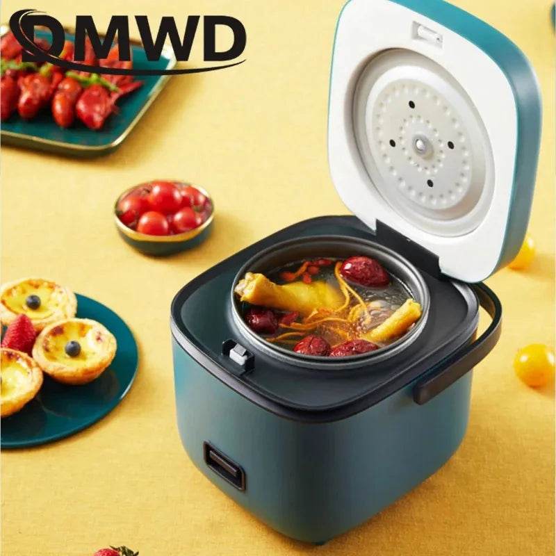 Mini Rice Cooker Multi-function Single Electric Rice Cooker Non-Stick Household Small Cooking Machine Make Porridge Soup 1.2L EU - MarvelouStoree