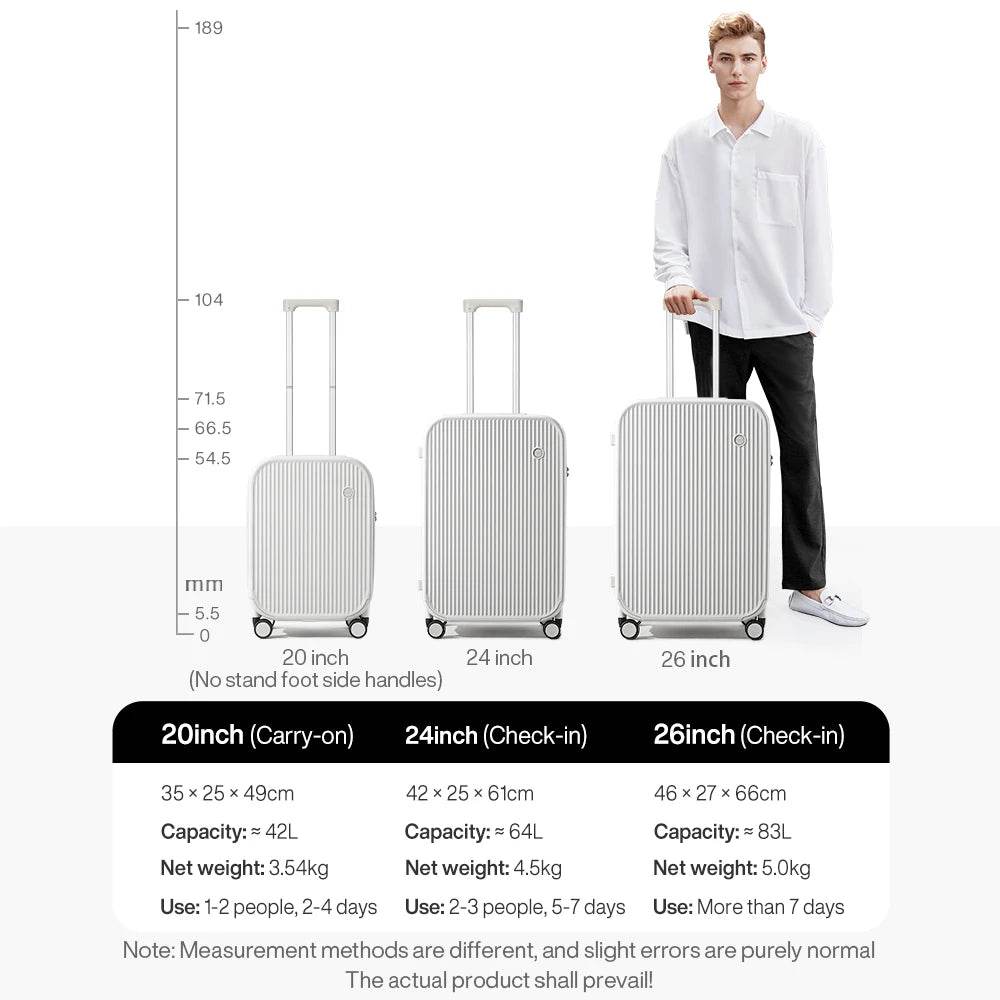 Mixi 2024 New Design Suitcase Carry On Luggage with Cup Phone Holder Hard Shell Rolling Luggage PC Spinner Wheels Trolley Case - MarvelouStoree