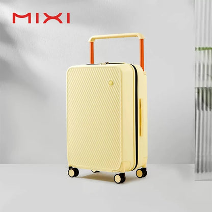 Mixi Gorgeous Wide Handle Suitcase 24" Travel Luggage Rolling Wheels Women Men 20" Carry On Cabin Hardside Patent Design M9276