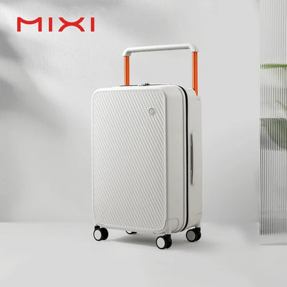 Mixi Gorgeous Wide Handle Suitcase 24" Travel Luggage Rolling Wheels Women Men 20" Carry On Cabin Hardside Patent Design M9276