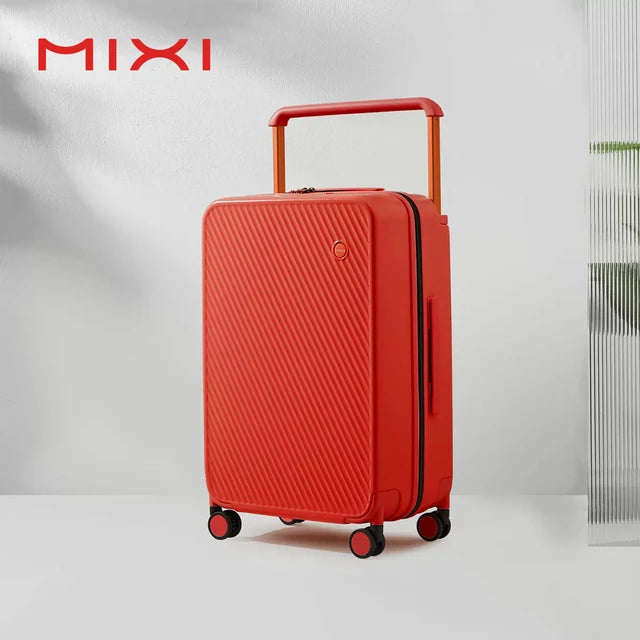 Mixi Gorgeous Wide Handle Suitcase 24" Travel Luggage Rolling Wheels Women Men 20" Carry On Cabin Hardside Patent Design M9276