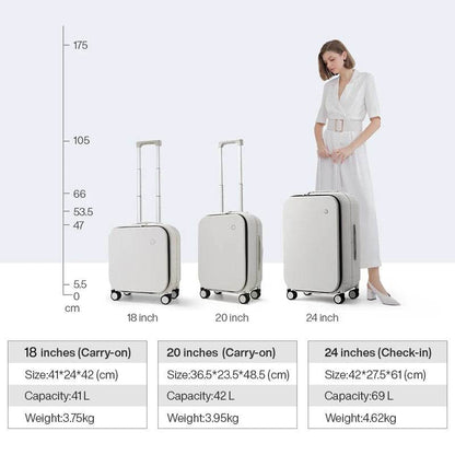 Mixi Patent Design Aluminum Frame Suitcase Carry On Rolling Luggage Beautiful Boarding Cabin 18 20 24 Inch M9260 - MarvelouStoree