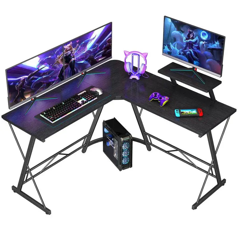 Mr IRONSTONE Gaming Furniture,gamer Desk,gaming Desk,L Shaped Gaming Desk Corner Computer Deskcomputer Desk Thick Tables & Desks