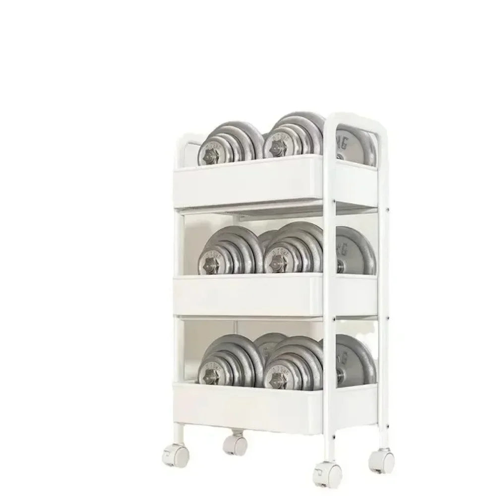 Maveloustoree Multi-Layer Trolley Rack Kitchen Floor Bedroom Baby Snacks Mobile Bathroom Bathroom Storage Storage Rack