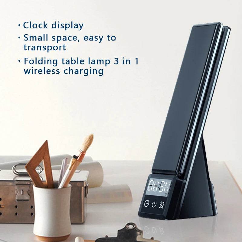 Multifunctional wireless charger desktop mobile phone stand alarm clock night light desk lamp for iphone Watch Airpods iWatch - MarvelouStoree