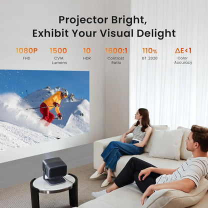 N1 Pro Triple Laser Projector 1080P FHD, Blu-Ray 3D, 4K Supported, Portable Outdoor Freestyle Projector, Android TV 11