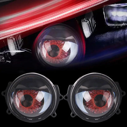 Marveloustoree NEW 3Inch 3D Dynamic unique Eye LED Car Headlights Car Light Assembly Modified Kits With Remote 6 Modes Angel Eye Light 1/2pcs