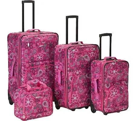 New Elegant Expandable 4-Piece Softside Luggage Set - Impulse F108 Luggage for Upscale Travel Needs & Outings. - MarvelouStoree