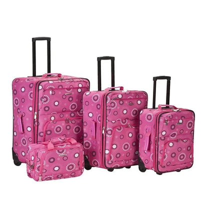 New Elegant Expandable 4-Piece Softside Luggage Set - Impulse F108 Luggage for Upscale Travel Needs & Outings. - MarvelouStoree