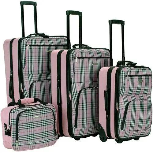 New Fashionable 4-Piece Softside Expandable Luggage Set - for Traveling and Adventuring in Style! - MarvelouStoree