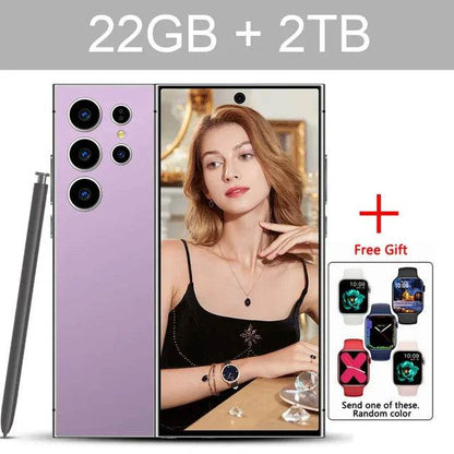 New S24 Ultra 7.3HD Cellphones CASES Global Version 4G 5G Original Smartphone Dual SIM Android 14 Cell Phone 7800mAh Mobile Phones - MarvelouStoree