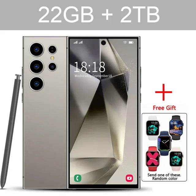 New S24 Ultra 7.3HD Cellphones CASES Global Version 4G 5G Original Smartphone Dual SIM Android 14 Cell Phone 7800mAh Mobile Phones - MarvelouStoree