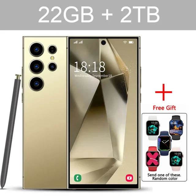 New S24 Ultra 7.3HD Cellphones CASES Global Version 4G 5G Original Smartphone Dual SIM Android 14 Cell Phone 7800mAh Mobile Phones - MarvelouStoree