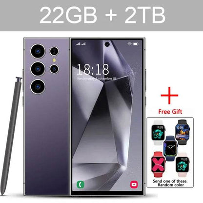 New S24 Ultra 7.3HD Cellphones CASES Global Version 4G 5G Original Smartphone Dual SIM Android 14 Cell Phone 7800mAh Mobile Phones - MarvelouStoree