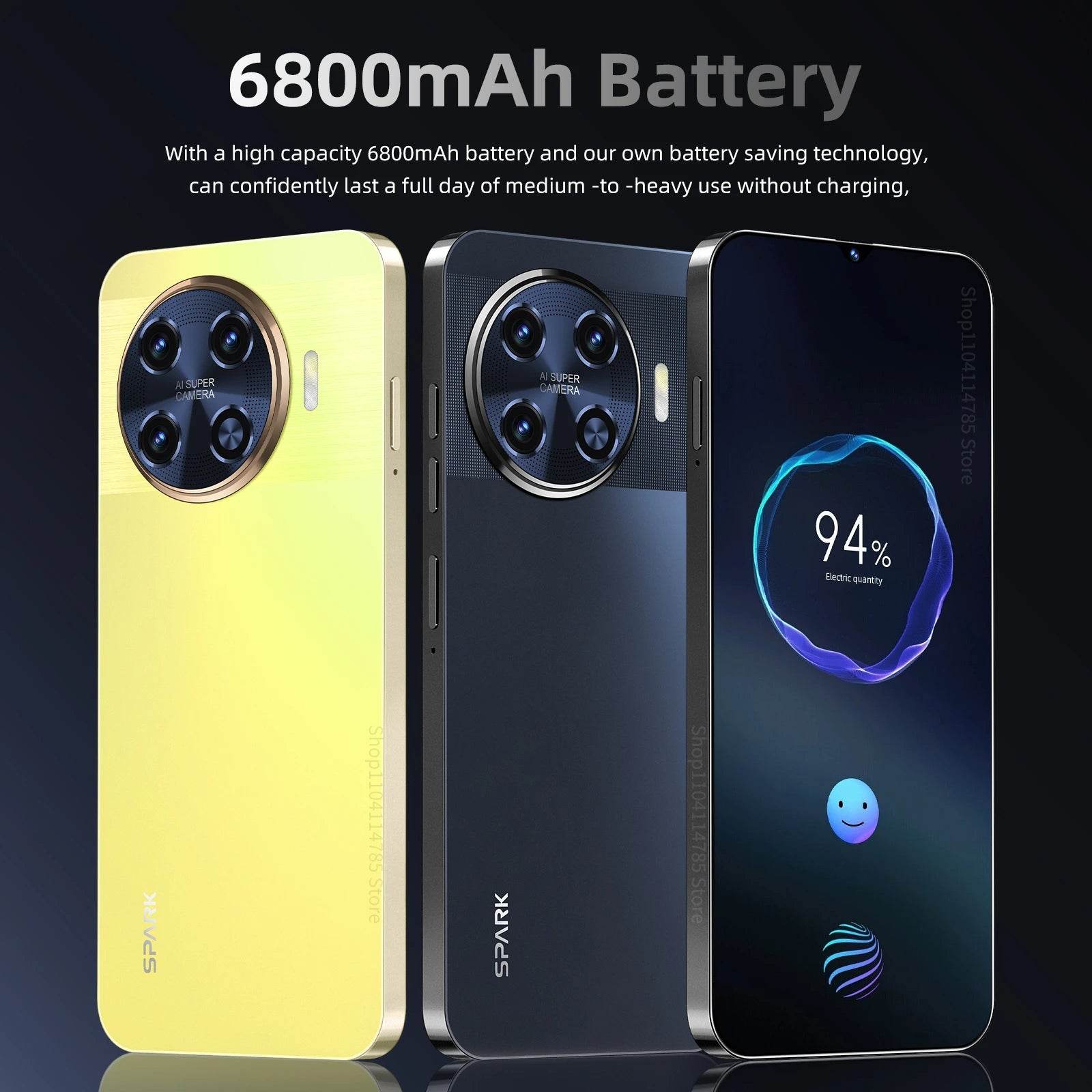 New high-end cell phones 2024 Spark 20 Pro+ smart phone 6.8inch 16G+1T original phones 5g global version android system 108MP - MarvelouStoree