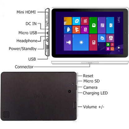 Newest 10.1 Inch RCA05 Mini Tablet PC 2GB RAM 32GB ROM Windows 10/8 Quad-Core 1280 x 800 IPS WIFI Dual Camera