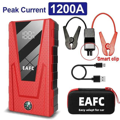 Newest Jump Starter Power Bank 2000A/1200A Portable Charger Car Booster 12V Auto Starting Device Emergency Car Battery Starter - MarvelouStoree