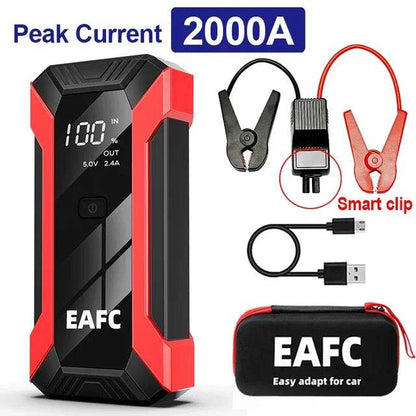 Newest Jump Starter Power Bank 2000A/1200A Portable Charger Car Booster 12V Auto Starting Device Emergency Car Battery Starter - MarvelouStoree