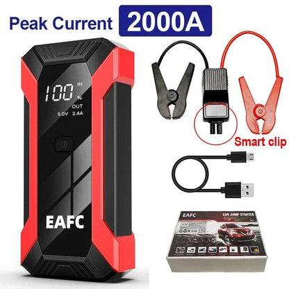 Newest Jump Starter Power Bank 2000A/1200A Portable Charger Car Booster 12V Auto Starting Device Emergency Car Battery Starter - MarvelouStoree