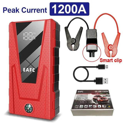 Newest Jump Starter Power Bank 2000A/1200A Portable Charger Car Booster 12V Auto Starting Device Emergency Car Battery Starter - MarvelouStoree