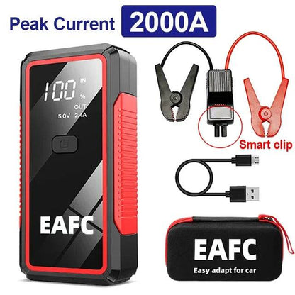 Newest Jump Starter Power Bank 2000A/1200A Portable Charger Car Booster 12V Auto Starting Device Emergency Car Battery Starter - MarvelouStoree