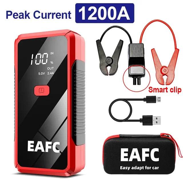 Newest Jump Starter Power Bank 2000A/1200A Portable Charger Car Booster 12V Auto Starting Device Emergency Car Battery Starter - MarvelouStoree