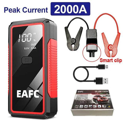 Newest Jump Starter Power Bank 2000A/1200A Portable Charger Car Booster 12V Auto Starting Device Emergency Car Battery Starter - MarvelouStoree