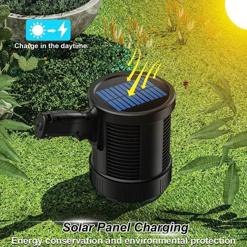 Newest XP70 Super Brightness Rechargeable Led Flashlight Solar Searchlight Powerful Torch Spotlight Portable Lighting 9000mAh - MarvelouStoree