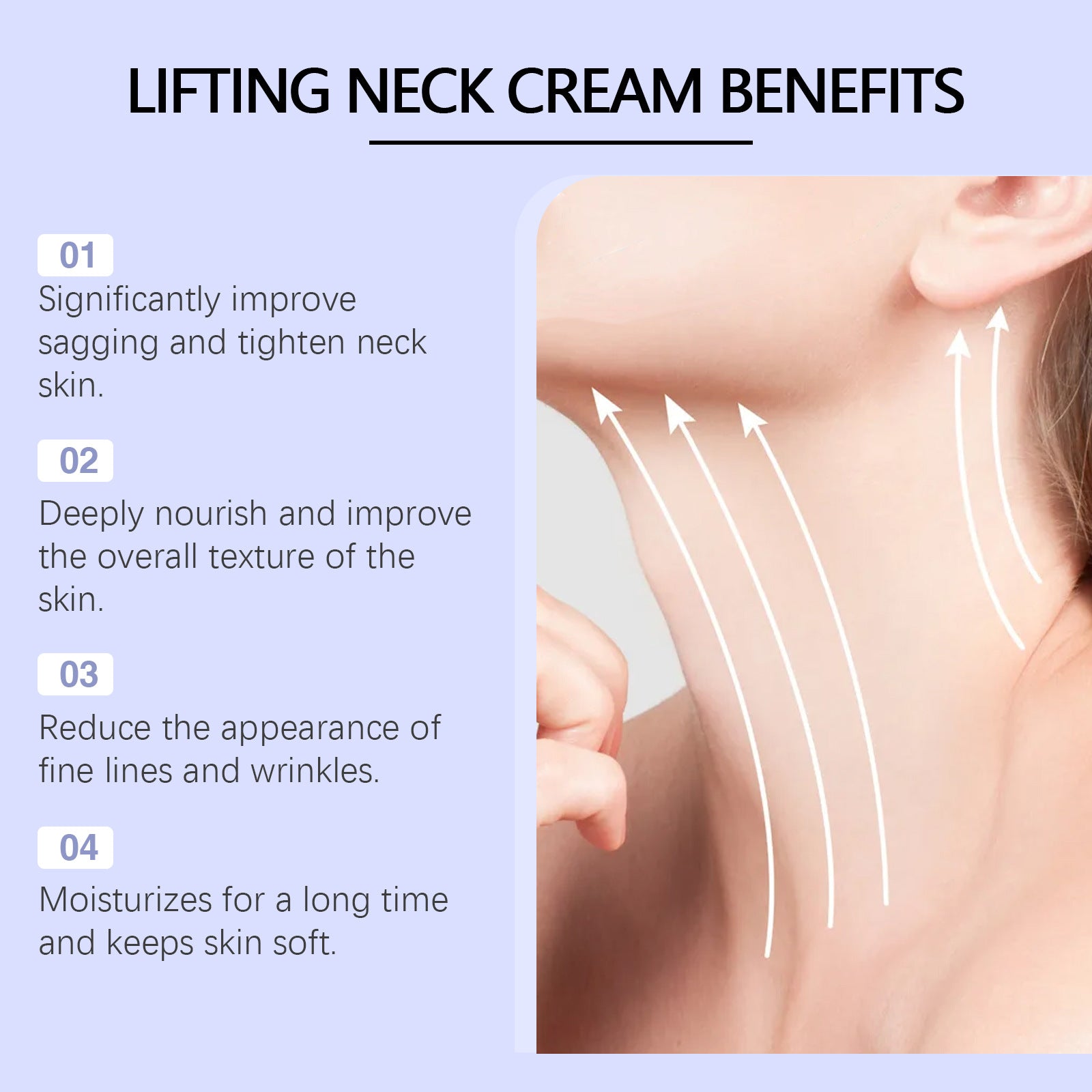 Neck Lines Protein Cream Eliminate Double Chin Moisturizing Reducing Fine Lines Lifting Brightening Rejuvenation Face Skin Care