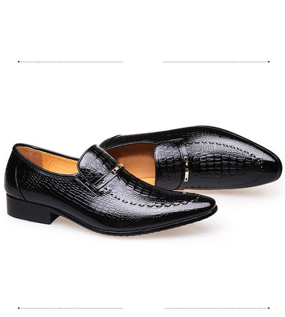 Mens Leather Shoes new Luxury Crocodile Pattern Man Business Dress Shoes Casual Social Shoe Male Wedding Footwear Zapatos Hombre