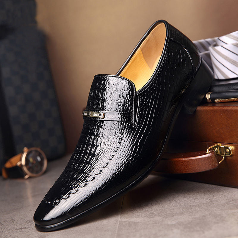 Mens Leather Shoes new Luxury Crocodile Pattern Man Business Dress Shoes Casual Social Shoe Male Wedding Footwear Zapatos Hombre