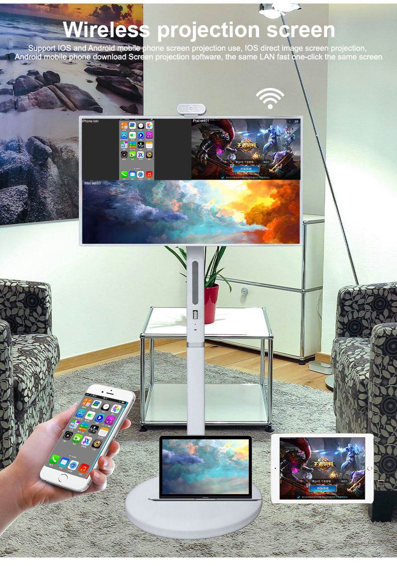 32 inch latest portable touch screen with Bluetooth HDMI USB adjustable height built-in battery for sexy video - MarvelouStoree